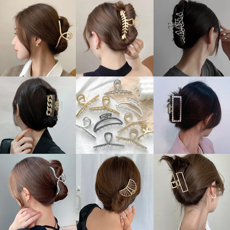 

Модные заколки для волос для женщин, заколки для волос для девочек, геометрические заколки-крабы, винтажные головные уборы, заколки для воло...