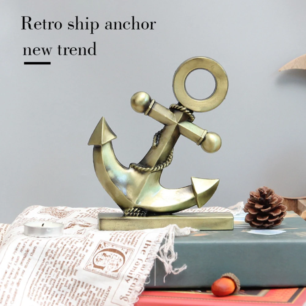 

A17 Mediterranean retro wrought iron anchor model ornaments Creative home coffee shop counter display decorations