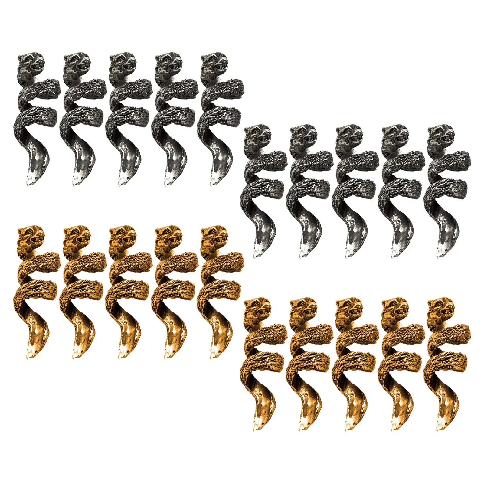 

10 Pieces Viking Hair Beads Hair Accessories Beards Pendants Metal for Men