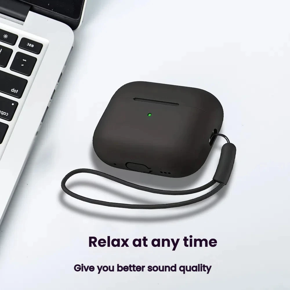 Фото Для AirPods Pro 2 2-й чехол со шнурком, мягкие силиконовые защитные чехлы для Apple AirPods Pro2 Air Pod Pro2 Gen Coque Funda №3