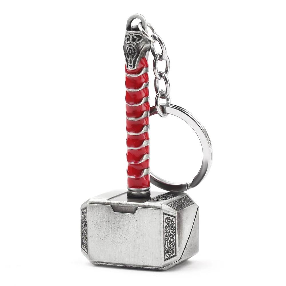 

Marvel Avengers Weapon Mjolnir Pendant Keychain Superhero Thor Fashion Keyholder Trendy Keyring Accessories Gift For Fans