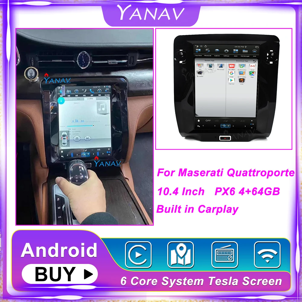 

2 din Android Car radio tape recorder For Maserati Quattroporte 2013-2020 Car Stereo Auto GPS Navigation Multimedia DVD Player