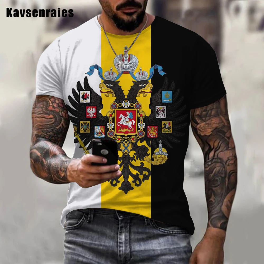 

Футболка Мужская/женская оверсайз с принтом российского медведя и российского флага