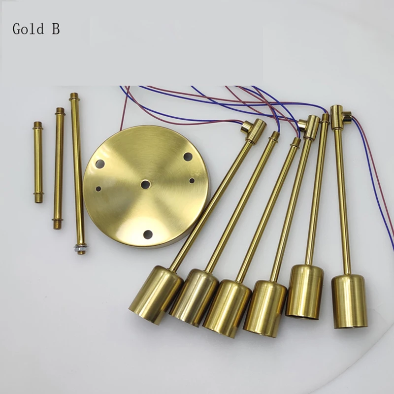 $122.36 Vintage Ceiling Lamp Multiple E27 Lamp Base 6/8 Heads Black/White/Gold For Living Room Modern Simplicity LED Ceiling Lights