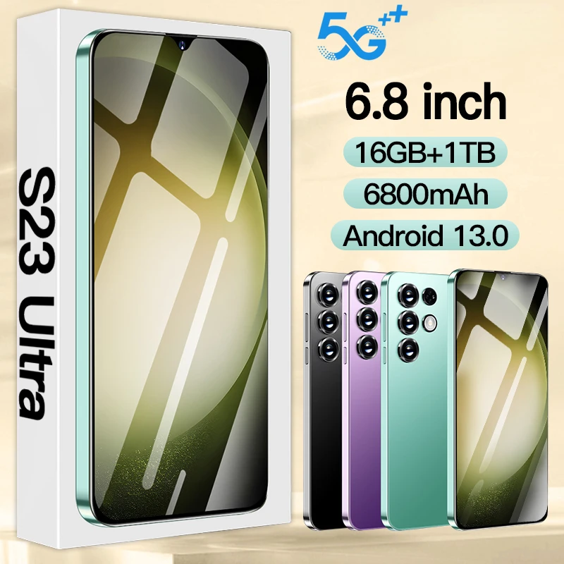 

2023 New S23 Super 5g Smartphone 16G+1TB Phone 6.8-inch HD Screen Phone Camera Phone Unlocking Phone Cheap and High Quality