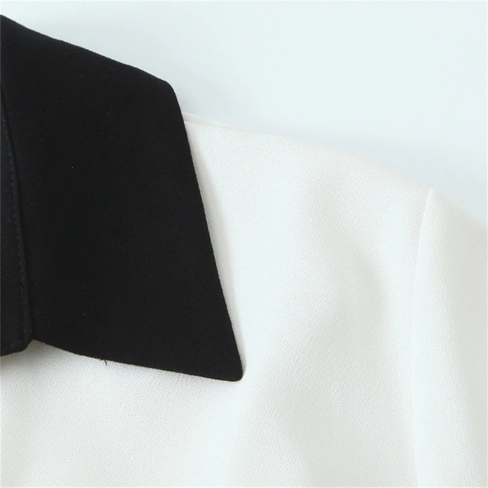 Женское платье-поло Taop &amp Za с длинными рукавами и контрастными краями