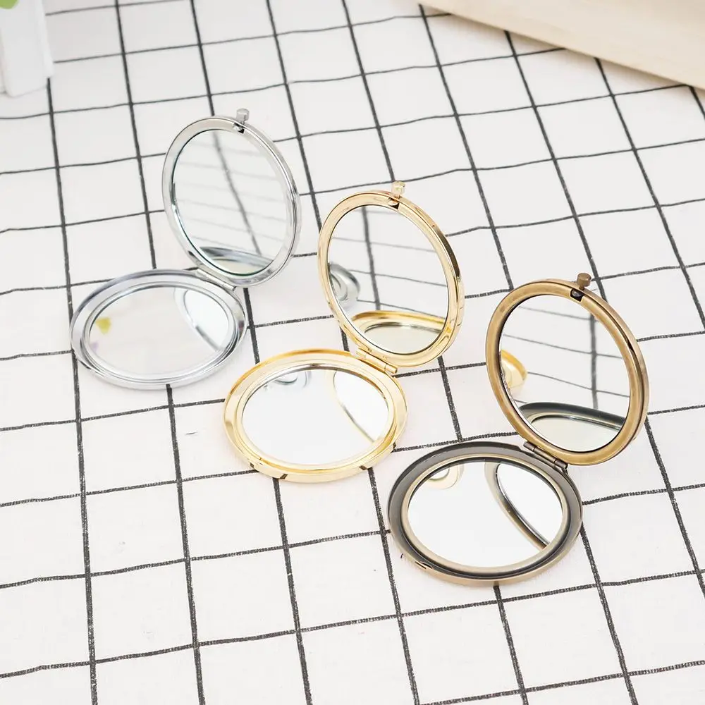 

FEN67 Mini Makeup Mirrors 57.1mm Blank Round Metal Compact Mirror Portable Cosmetic Pocket Mirror Girl's Gift Women Beauty