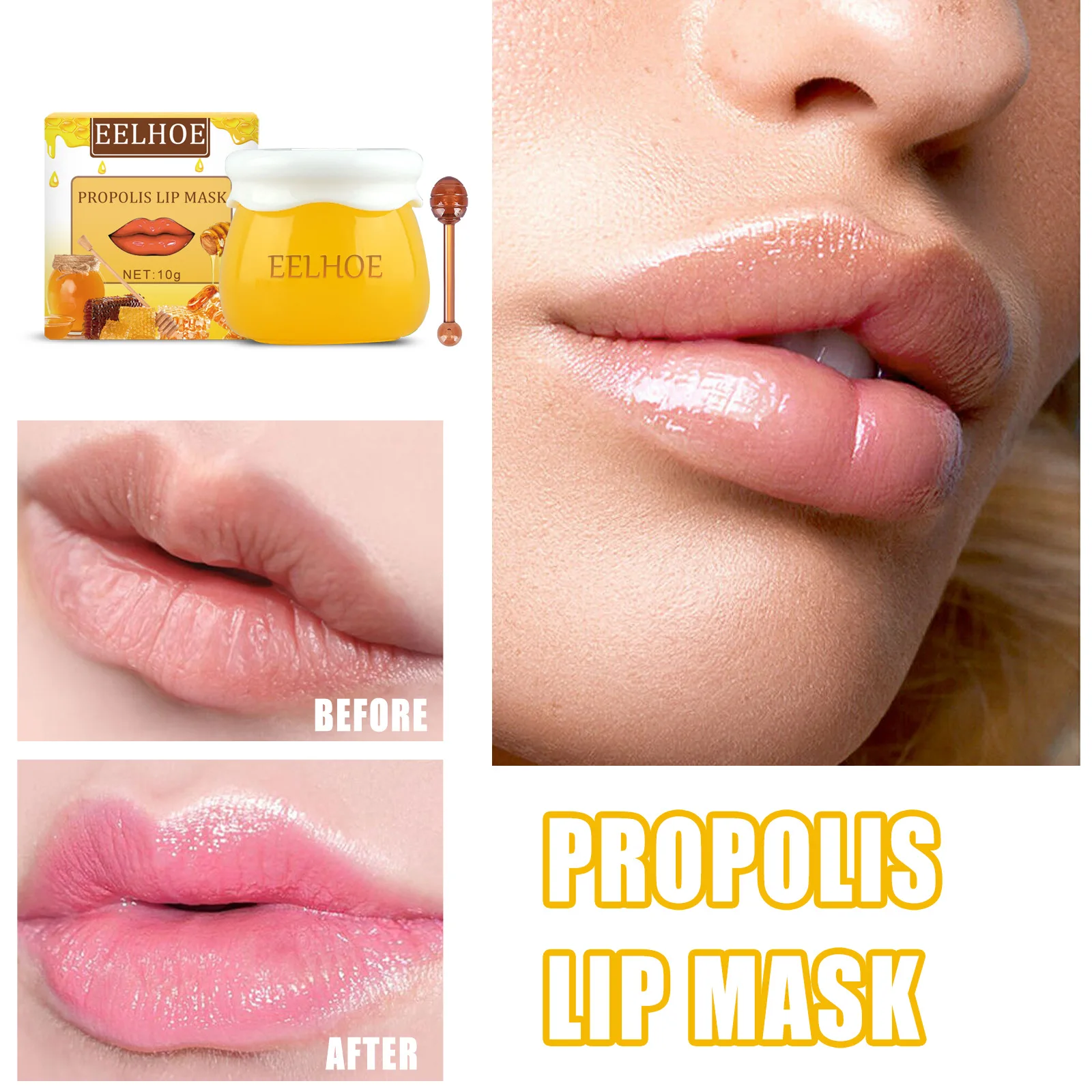 

Effective Strawberry Honey Lip Mask Prevent Chapped Remove Dead Skin Fade Line Lip Balm Moisturizing Nourishing Lip Care Product