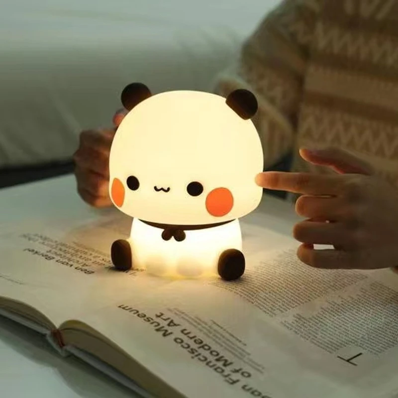 

Мультяшный ночник Anima, панда, медведь, светодиодный ночник, лампа Bubu Dudu, милая детская прикроватная спальня, гостиная, декоративная игрушка