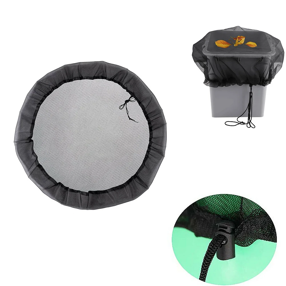 

110/120CM Mesh Cover Netting Rain Barrel Net Cord Water Collection Bucket Protection Lid Rain Collect Tool Garden Supplies