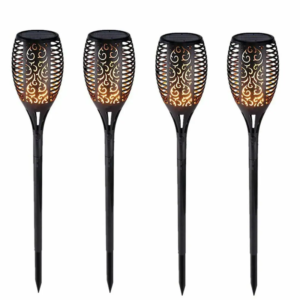 

LED Solar Flamme Taschenlampe Lampe Outdoor Lichter Solar Garten Licht Flackern Lampe Hof Balkon Rasen Pfad Scheinwerfer