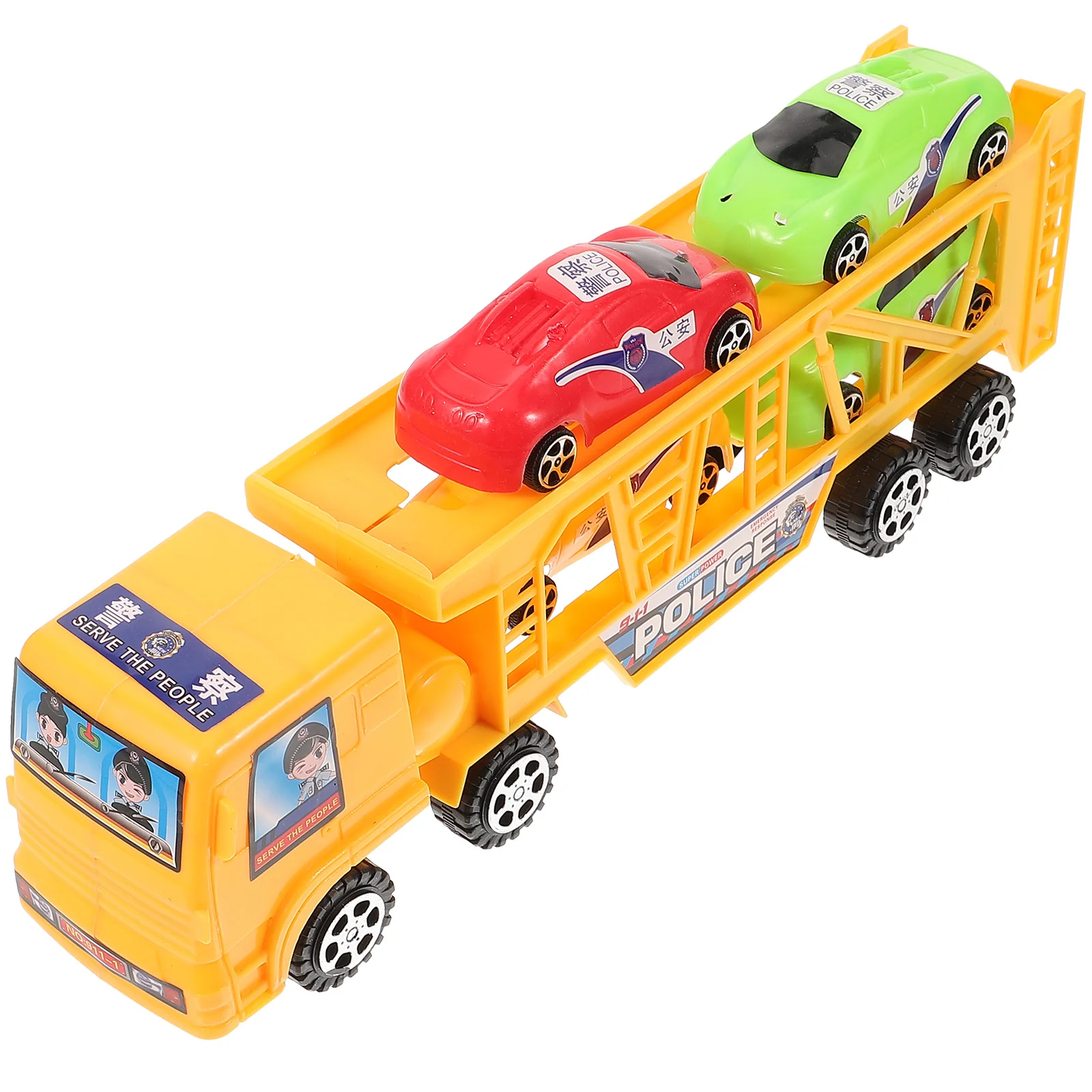 

Interesting Truck Toy Kids Trailer Model Decor Wear-resistant Funny Plaything Cars Double Layer Children
