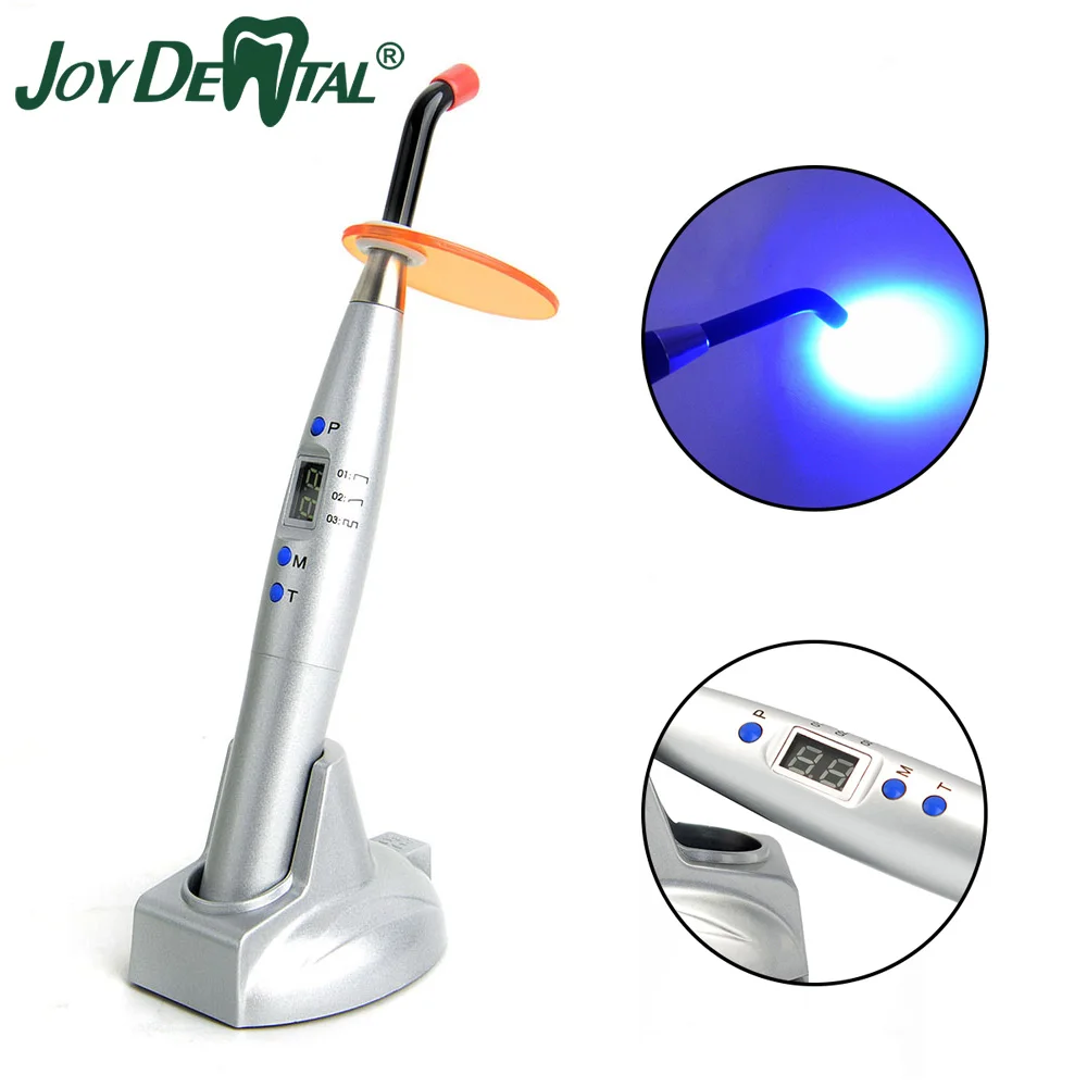 LED Dental Photopolymerizer Cordless Curing Lamp 5W≥1200mw/c㎡ Blue-ray Light Dentistry Filling Tooth Material Solidify Tools