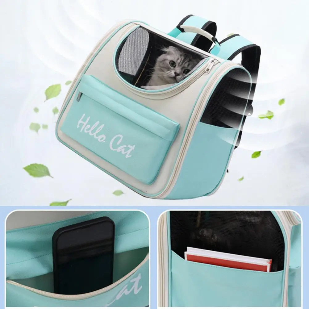

Сумка-переноска для кошек, модная износостойкая сумка на молнии с несколькими карманами для переноски домашних животных