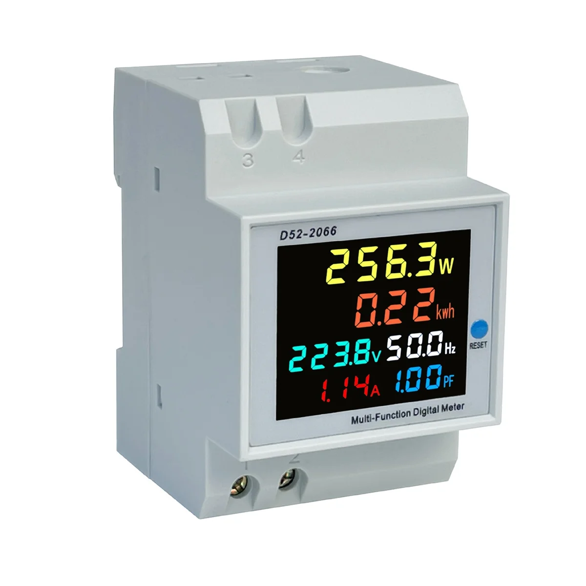 

Din Rail Digital Voltmeter Current Wattmeter Electric Energy KWh Meter Frequency Volt Amp Monitor Built-in CT