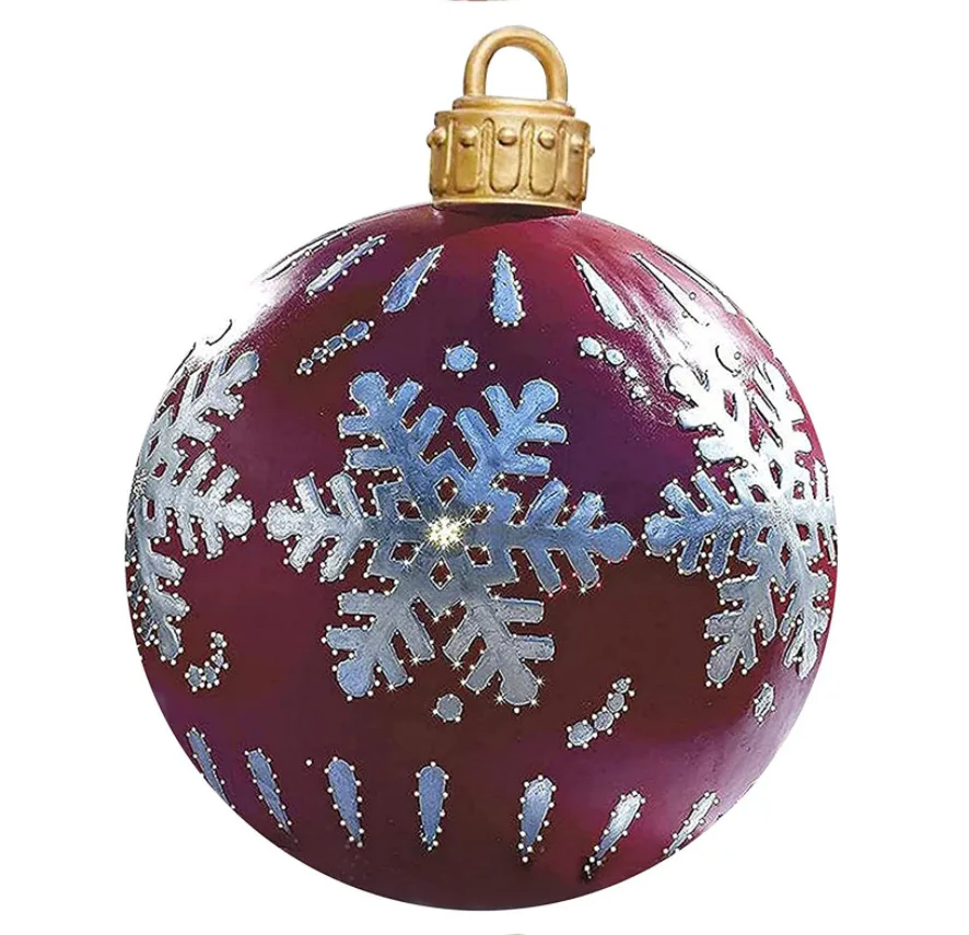 

60 см, рождественские большие шары, украшения для рождественской елки, рождественский подарок, рождественские украшения для дома, улицы, ПВХ ...