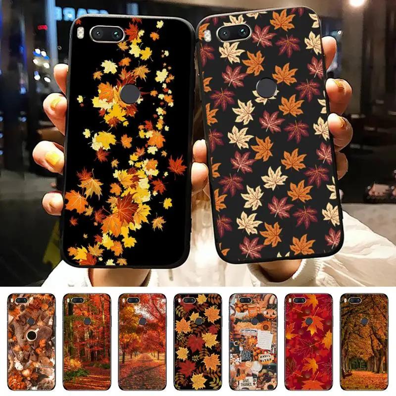 

autumn fall forest maple leaves Phone Case For Xiaomi Redmi note 7 8 9 11 i t s 10 A poco f3 x3 E pro lite funda shell