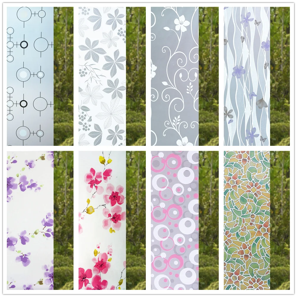 

5M Window Privacy Film Sun Blocking Self-adhesive Heat Blocker Glass Film Vinyl Opaque Decor Window Stickers for Home Office