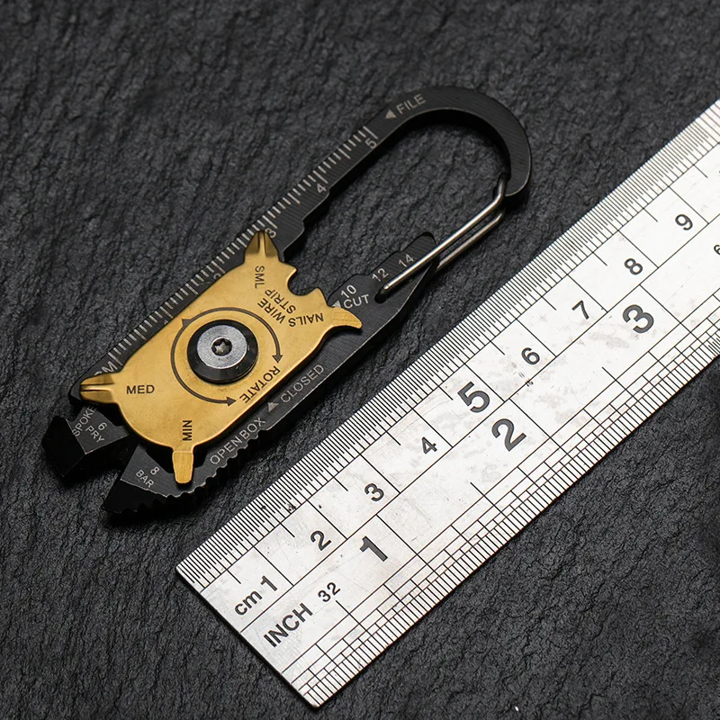

Outdoor Combo features EDC tool Card Climbing portable Emergency Keychain Screw