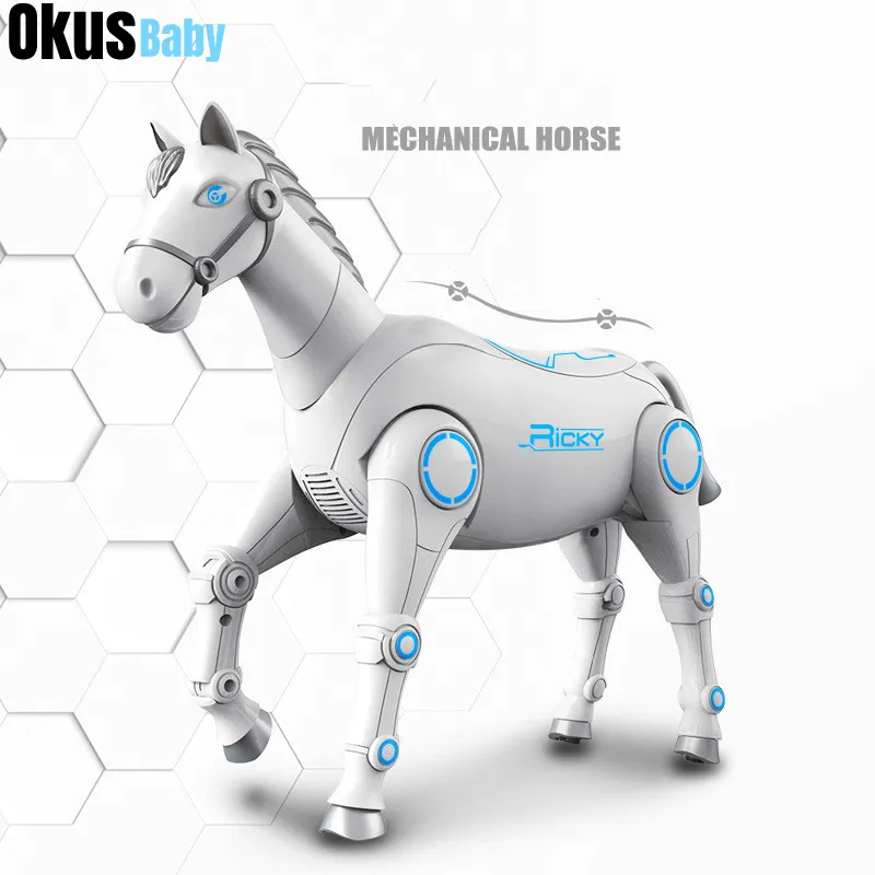 Enlarge RC Smart Robot interactive Remote Control Horse intelligent Dialogue Singing Dancing Animal Toys Children Educational toys Gift