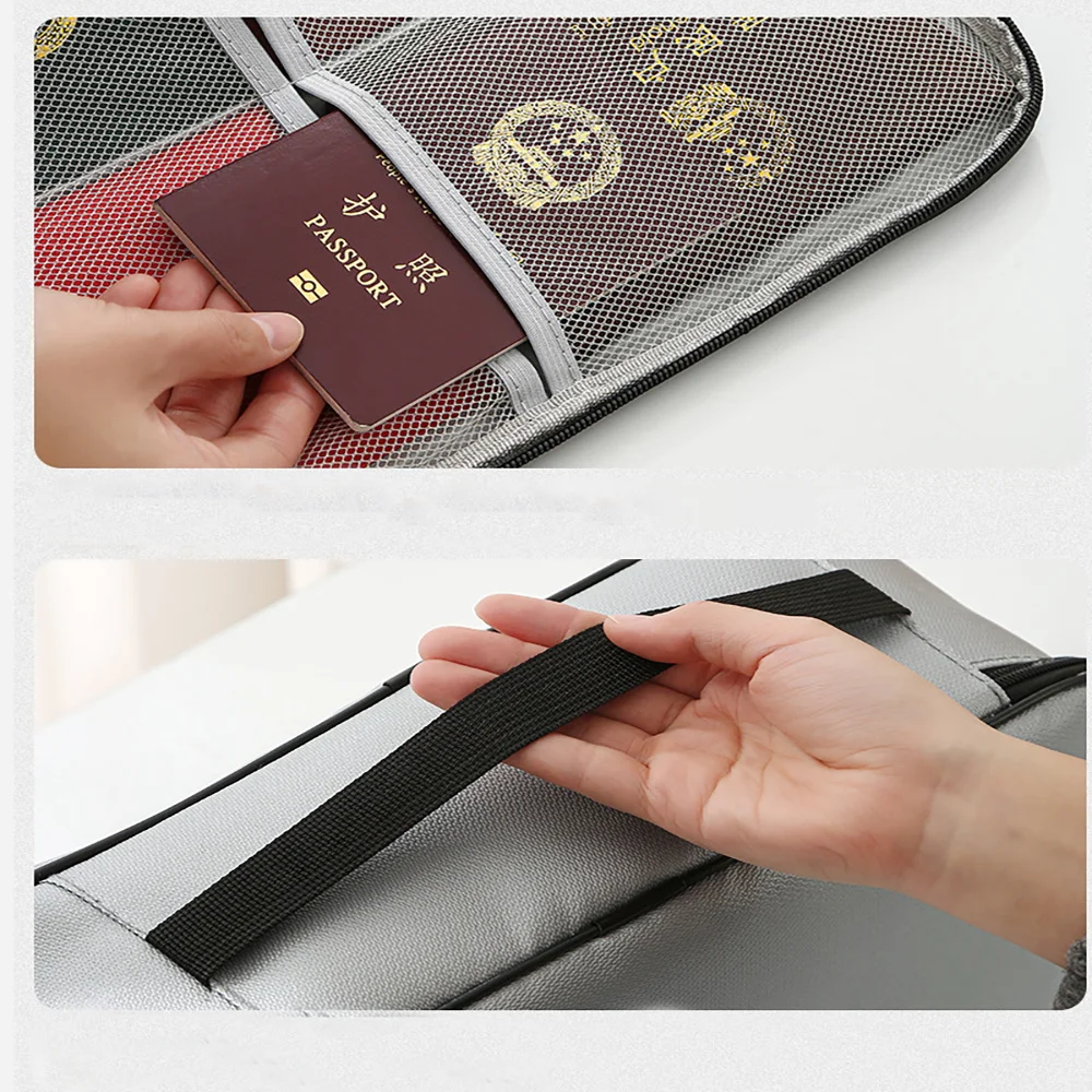 Men Large Document Storage Bag File Folder Passport Holder Password Lock Ticket Credit Card  Briefcase Privacy Bags for Women
