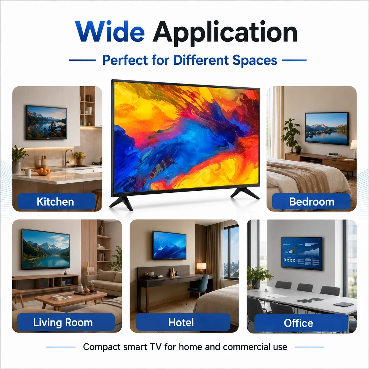 NallonHU 2432-дюймовый Android Smart TV, ультратонкий LED-телевизор с плоским экраном, Wi-Fi, Google Play, HDMI, USB, для дома и отелей. (art.: 3920dcfb9fe03) - 3920dcfb9fe03