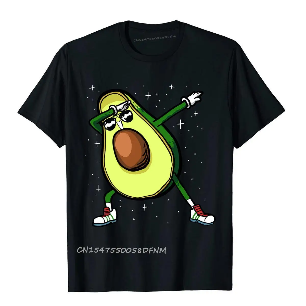 

Tops Shirts Dabbing Avocado Sunglasses Funny Vegan Coupons Manga Cotton Mens Top T-Shirts Japan Style