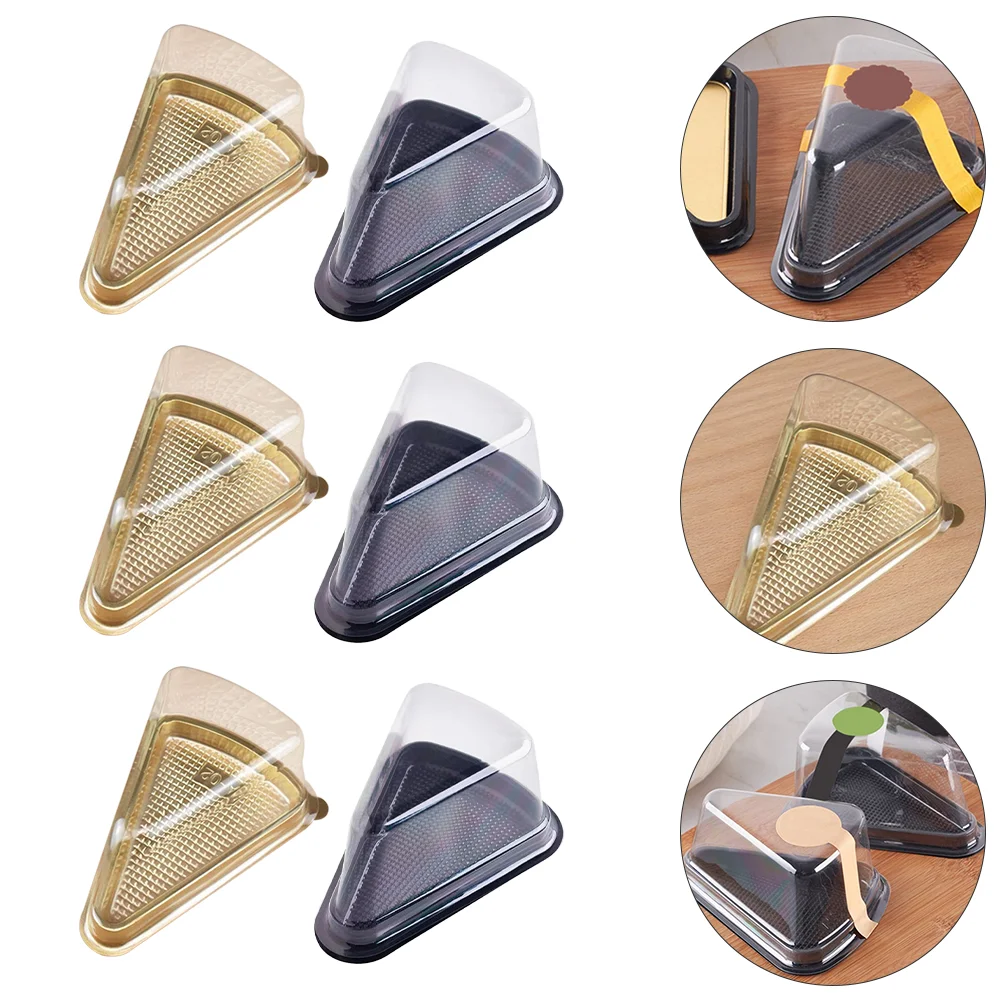 

Packing Box Triangular Cake Boxes Plastic Cakes Container Slice Containers Packaging Cupcake