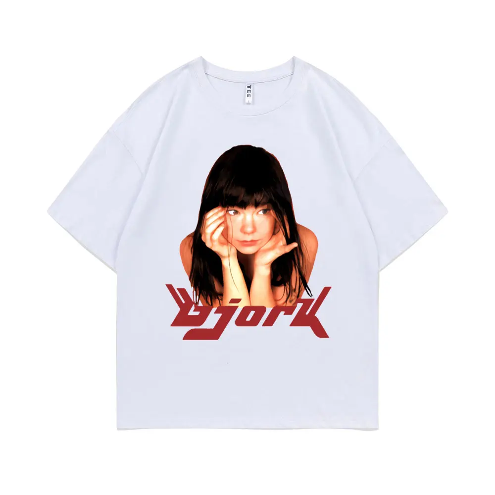 

Singer Bjork Music Album Art Harajuku Print T Shirt Man Streetwear Men Women Cotton Short Sleeve T-shirt Men's Oversized T-shirt