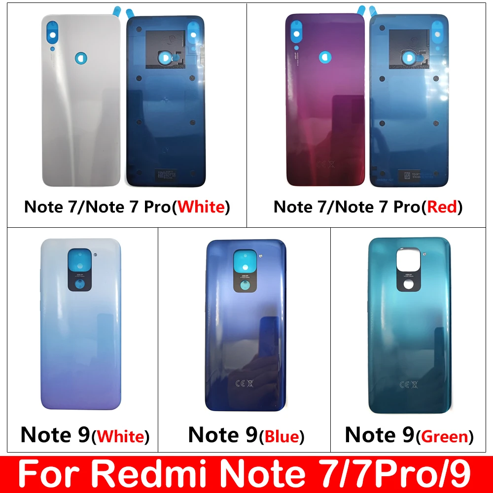 

Original Back Glass Cover Replacement For Xiaomi Redmi Note7 Note 7 Pro Battery Cover Rear Door Housing Case For Redmi Note 9
