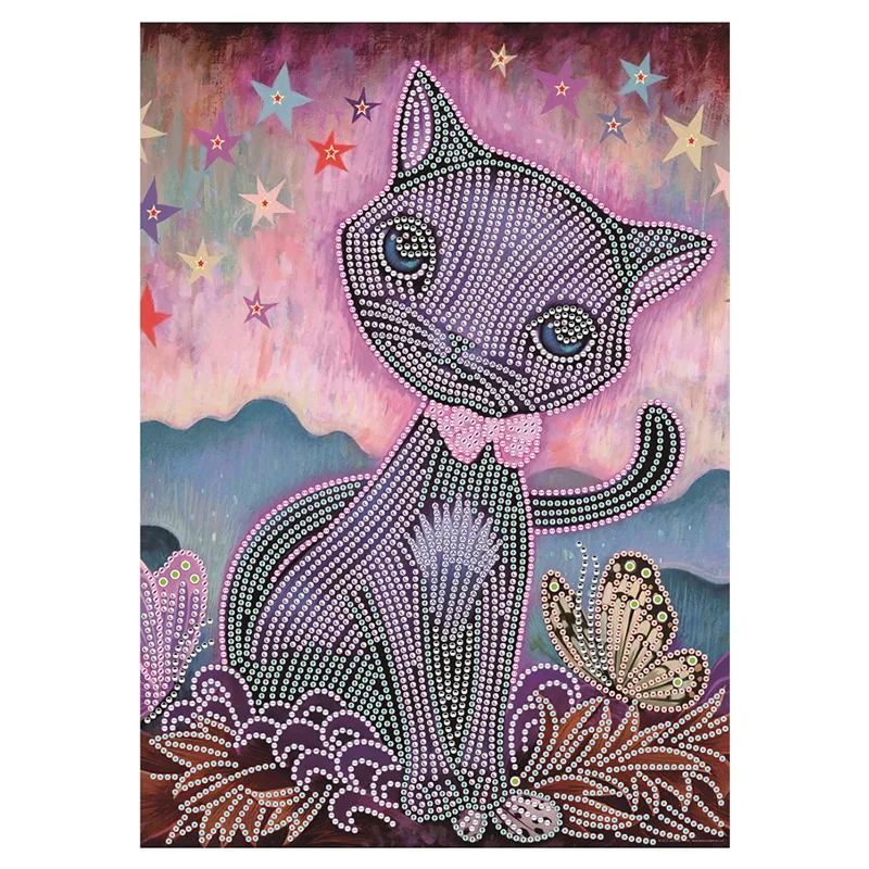 Набор для алмазной живописи с номером стразы особой формы маленькой лисой | Дом и