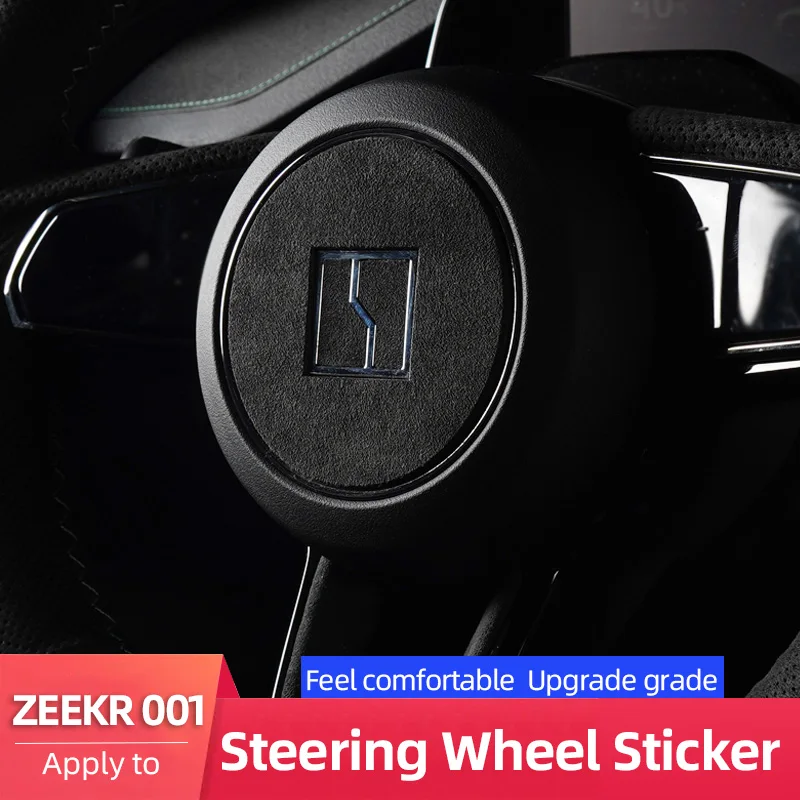 

Alcantara For ZEEKR 001 Suede Interior Trim Car Steering Wheel Sticker Auto Interior Accessories