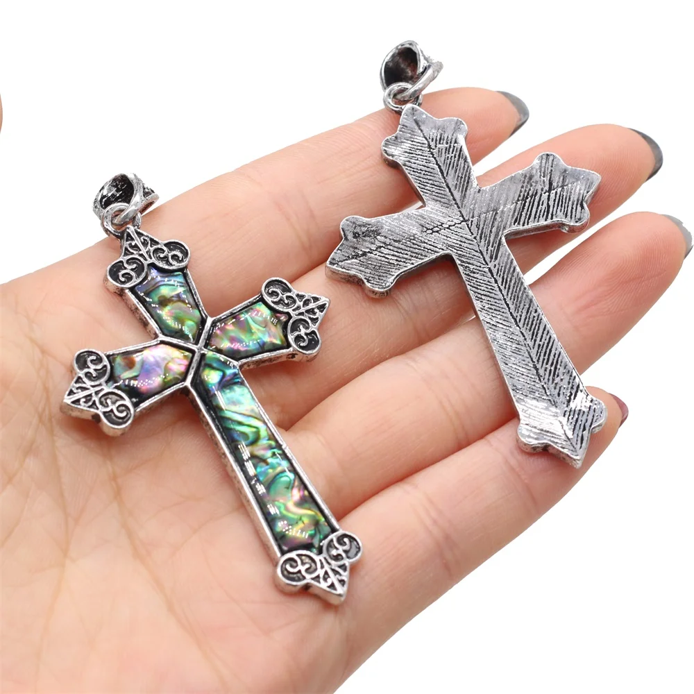 

5PCS Wholesale Price Natural Freshwater Shell Cross Shape Pendant For Jewelry MakingDIY Necklace Earring Accessories Charm Gift