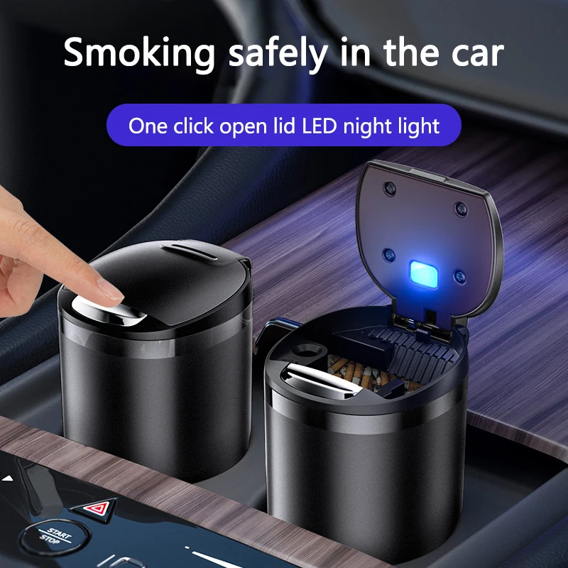 1 шт. портативная светодиодная дымовая автомобильная пепельница для сигаретного