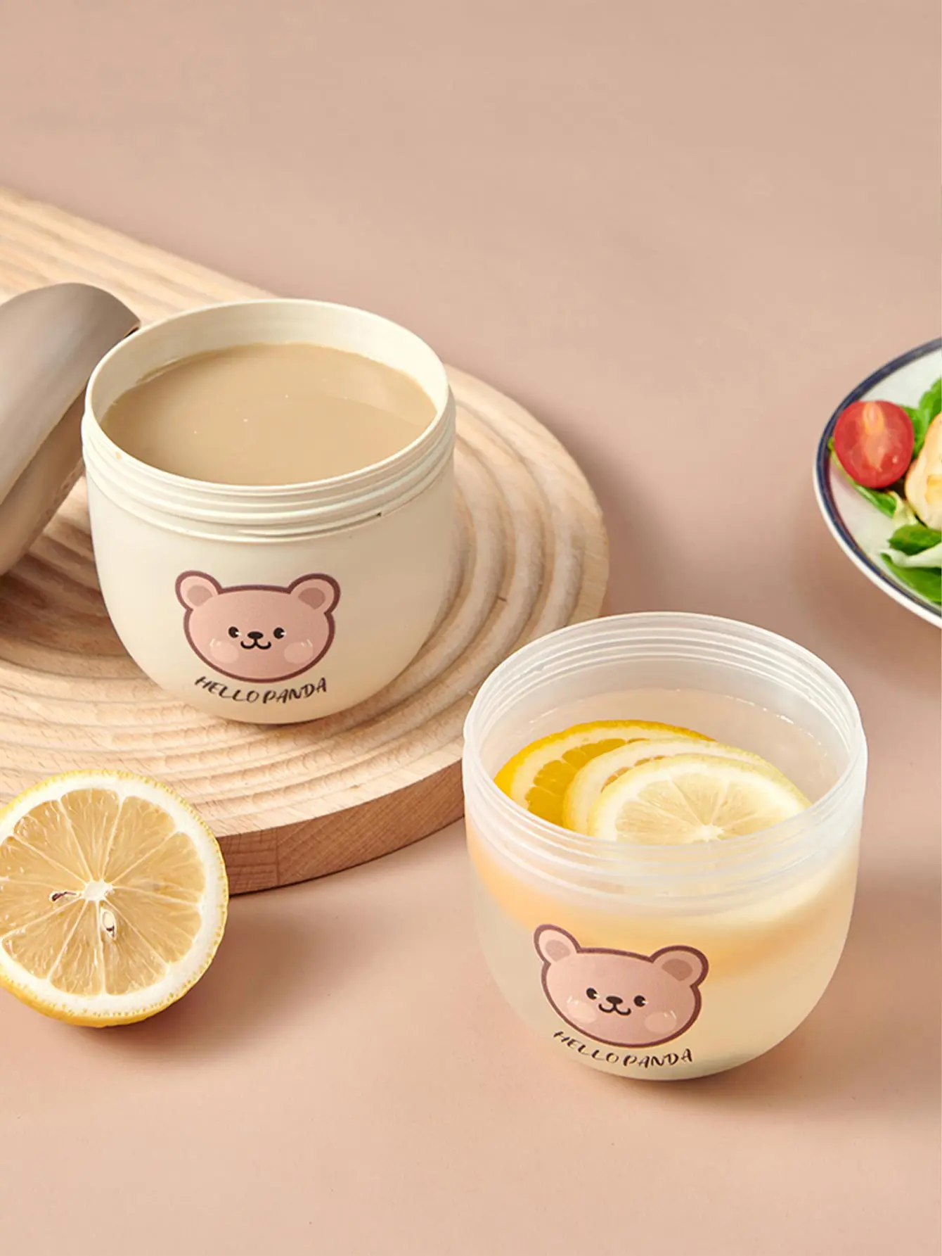 Пластиковая чашка для заварки чая с крышкой и силиконовой ручкой