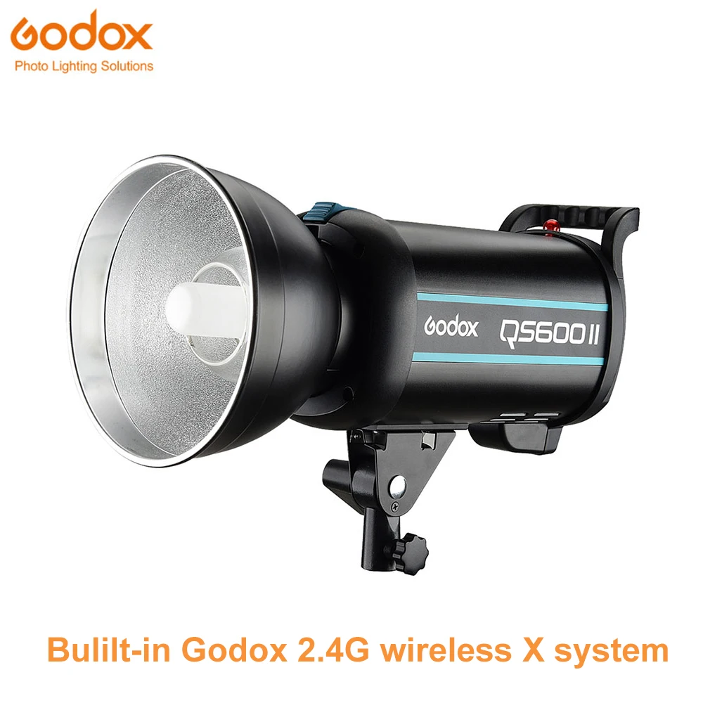 Профессиональный студийный стробоскоп Godox QS600II GN76 600Ws со встроенной беспроводной системой X 2,4G для профессиональной фотосъемки