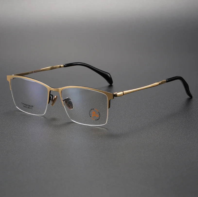 

Pure Titanium Presbyopia Reading Eyeglasses Frame Business Men Optical Eyewear Anti Scratch Prescription Vintage Glasses Male