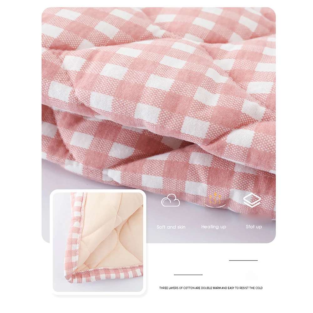 3-Layers Thicken Cotton Pajamas for Women Warm Winter Elegant Plaid Women's Pajama Sets Female Casual Elastic Waist Sleepwear
