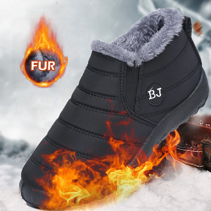 

Мужские зимние ботинки, Мужская дышащая обувь, Мужская модная зимняя обувь, плюшевая мужская обувь, водонепроницаемые ботильоны, Мужская Ра...