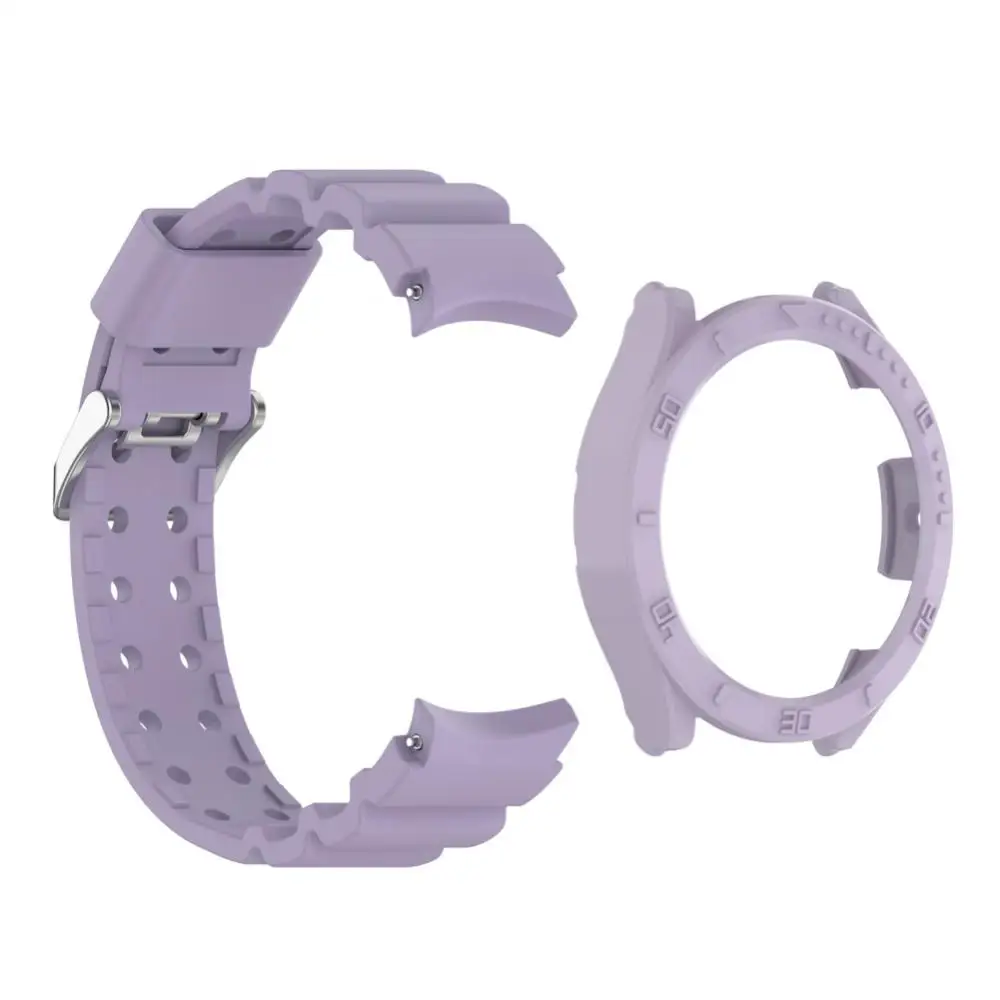 

Full Cover Watch Shell Silicone Bracelet Silicone Strap Sweat Proof For Samsung Galaxy Watch5/watch5 Waterproof Sport Strap