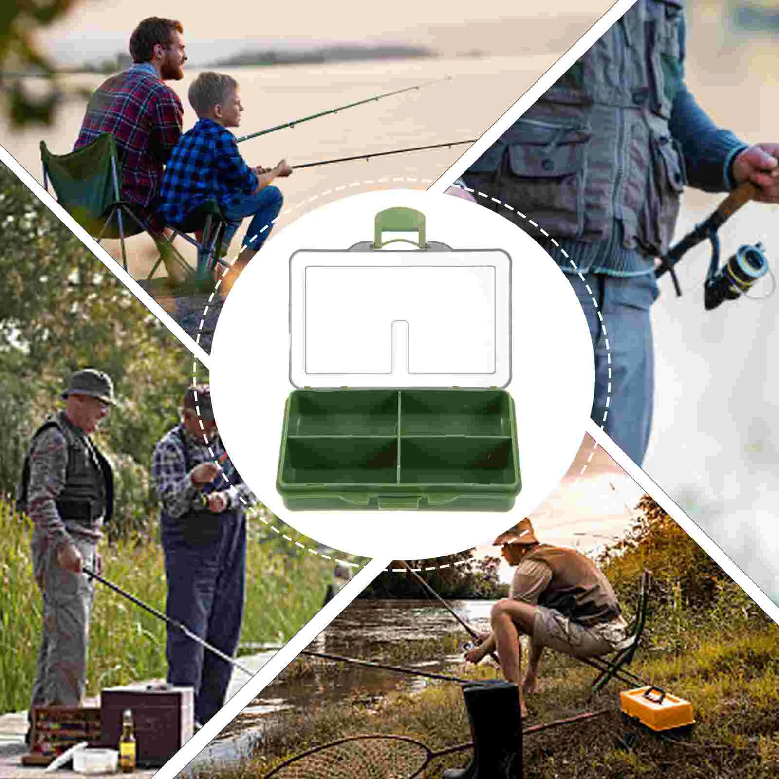 

Fishing Bait Accessories Box Lure Container Portable Organizer Tackle Case Holder Hook Holders Pp Supply Convenient