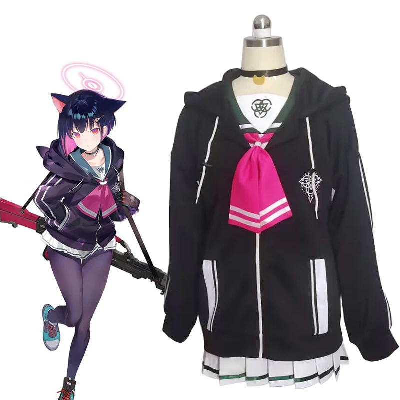 Костюм игры Blue Archive для косплея Kyouyama Kazusa милый морской бриз плиссированная юбка с