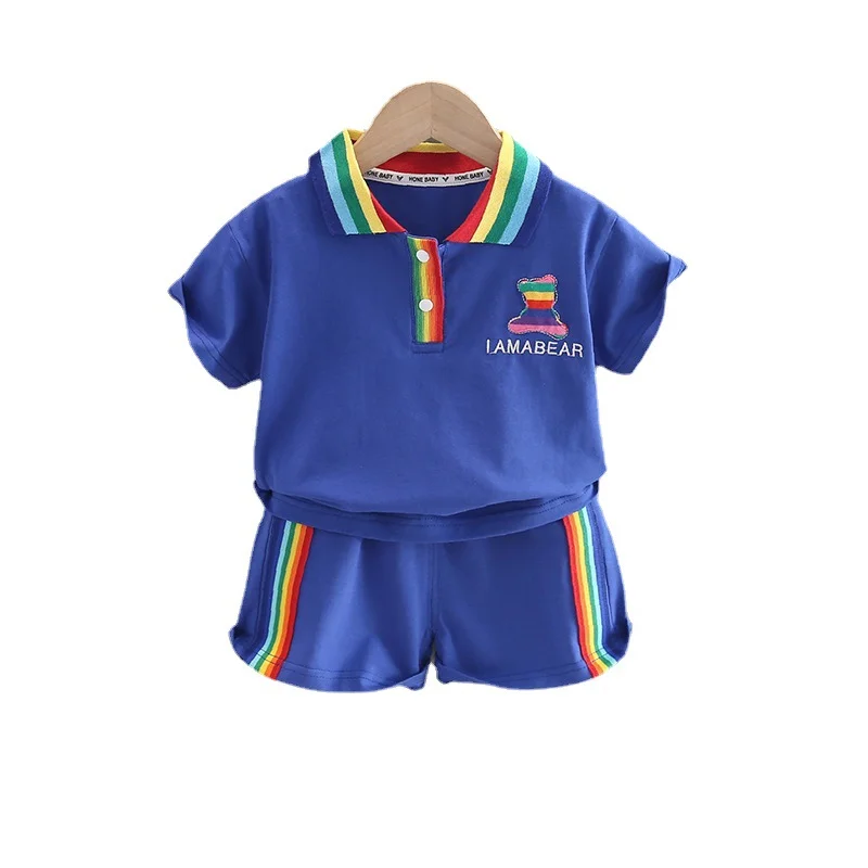 

New Summer Fashion Baby Clothes Suit Children Girls Boys Sports T-Shirt Shorts 2Pcs/Sets Toddler Casual Costume Kids Tracksuits