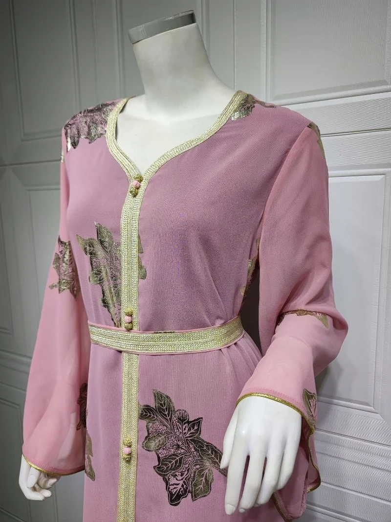 Arab Morocco Muslim Dress Abaya Women Ramadan Chiffon Abayas Dubai Turkey Islam Kaftan Longue Musulmane Vestidos Largos 2022