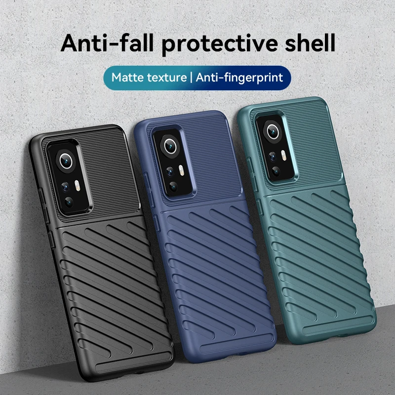 For Xiaomi Mi 12 Case Rubber Silicone Matte Anti-fall Rubber Protective Case Mi 12 12X Pro 12S Ultra Cover For Xiaomi 12 Case