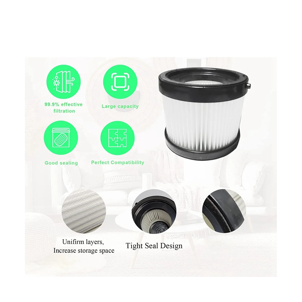 Моющийся вакуумный фильтр HEPA для DCV501HB 2 шт. 20 в DCV5011H