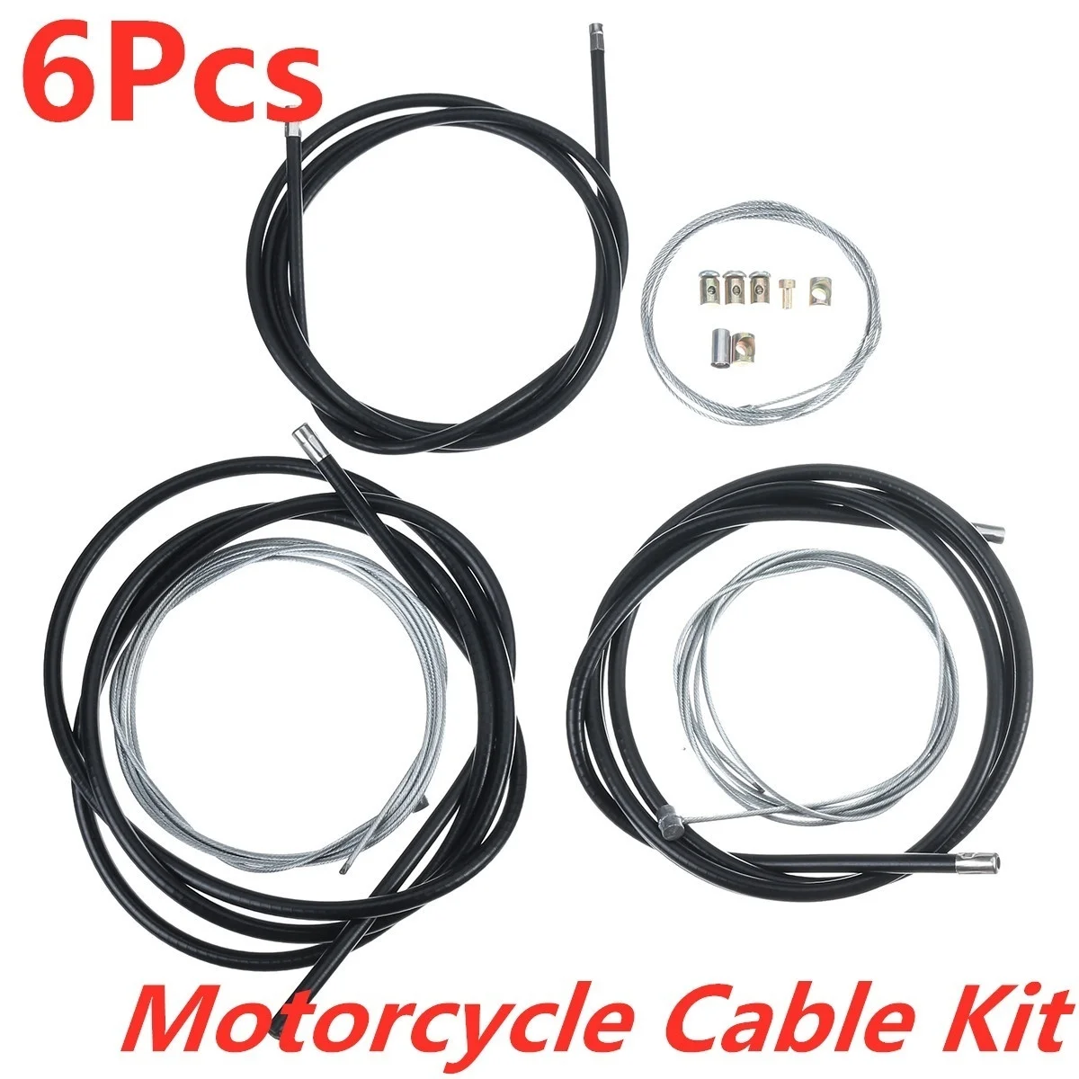 

Универсальный трос сцепления тормоза мотоцикла, трос дроссельной заслонки, маслопровод, комплект для аварийного ремонта, универсальный дл...