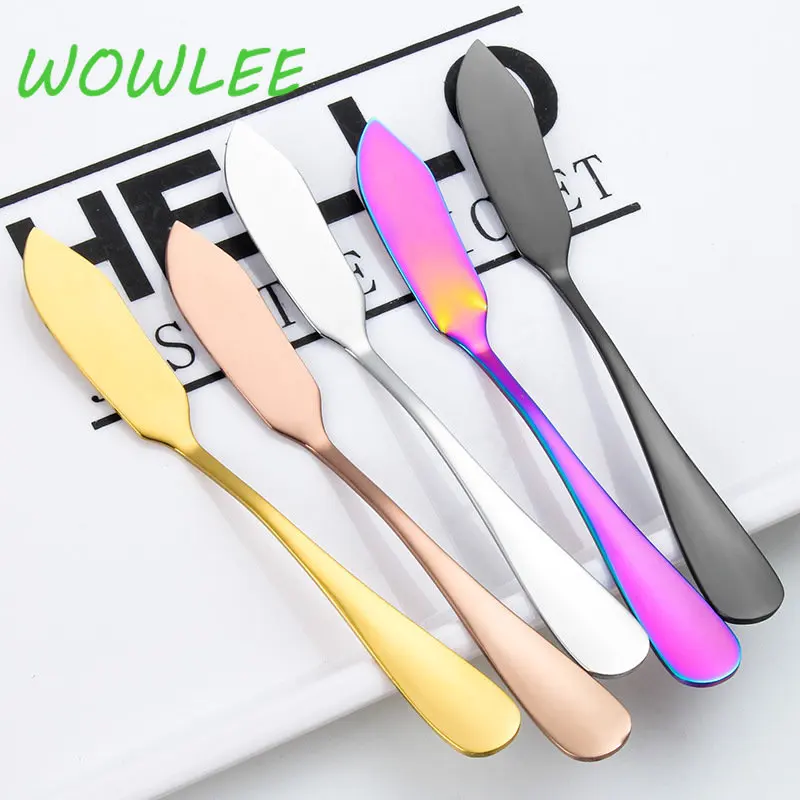 

1PC Stainless Steel Butter Cutter Knife Butter Knife Cheese Spreaders Bread Jam Cream Dessert Cutlery Knife Breakfast Tool