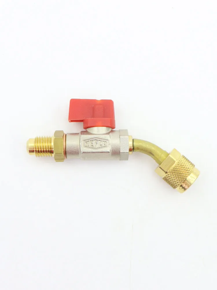 

R410A 2-точечный плюс снег хладагент маленький миниатюрный шаровой тип ручной клапан адаптер головки