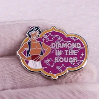 disney aladdin brooch cartoon creative cute metal badge fashion lapel pins bag decoration jewelry gift for girls boys friends